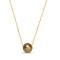 AAA South Sea Golden Cultured Pearl Necklace in 18K Yellow Gold 18 Inches - Sticky add to cart bar