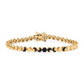 GP Thai Black Spinel 0.30 ctw Bracelet in 18K Vermeil Yellow Gold Over Sterling Silver (7.00 In) - Sticky add to cart bar