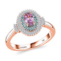 Luxoro 10K Rose Gold AAA Imperial Topaz, Paraiba Tourmaline and Diamond (G-H I2) (0.33 cts) Ring (Size 10.0) 1.00 ctw - Sticky add to cart bar