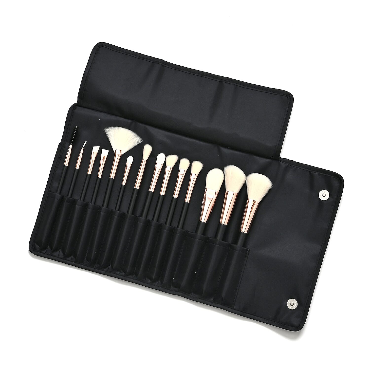 14pc Makeup Brush Set with Storage Bag - Black