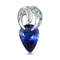 Certified & Appraised Rhapsody AAAA Tanzanite, AAAA Paraiba Tourmaline and E-F VS2 Diamond 3.75 ctw Pendant in 950 Platinum 4.30 Grams - Sticky add to cart bar