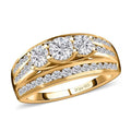 Luxuriant Lab Grown Diamond (G-H, I1) Ring in 18K Vermeil YG Over Sterling Silver (Size 7.0) 1.70 ctw - Sticky add to cart bar