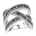 D'Joy Narsipatnam Alexandrite, White Zirco  Ring in Rhodium Over Sterling Silver (Size 10.0) 3.00 ctw - Sticky add to cart bar