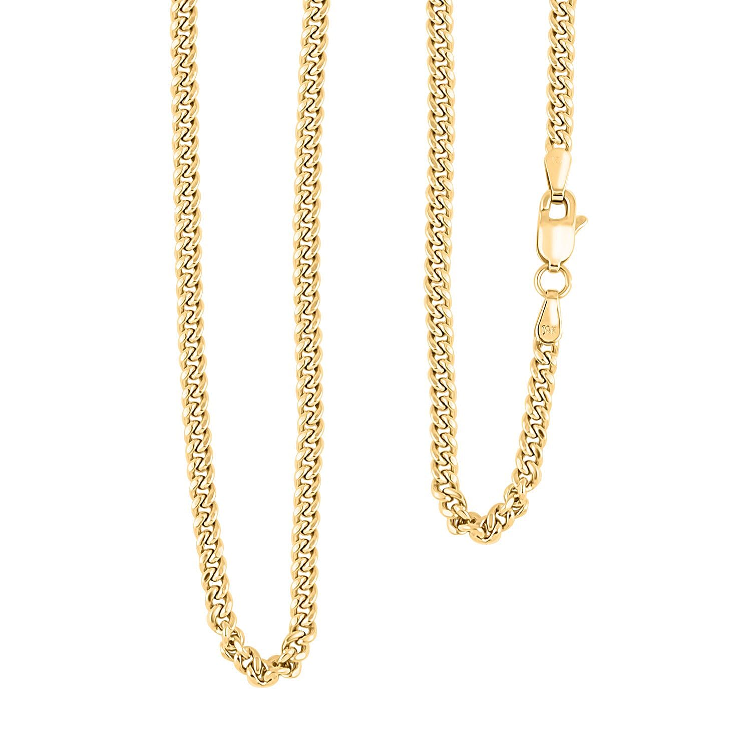 3mm Miami Chain Necklace in 14K Yellow Gold 4.69 Grams 22 Inches