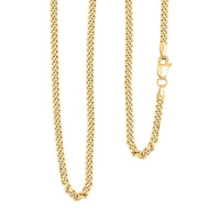 3mm Miami Chain Necklace in 14K Yellow Gold 4.69 Grams 22 Inches