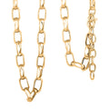 Italian Oval Link Chain Necklace in 10K Yellow Gold 9.06 Grams 18 Inches - Sticky add to cart bar
