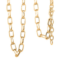 Italian Oval Link Chain Necklace in 10K Yellow Gold 9.06 Grams 18 Inches