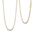 2.15mm Valentino Star Diamond-cut Chain Necklace in 14K Tricolor Gold 2.87 Grams 22 Inches - Sticky add to cart bar