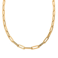 5mm Paper Clip Chain Necklace in 14K Yellow Gold 12.4 Grams 18 Inches