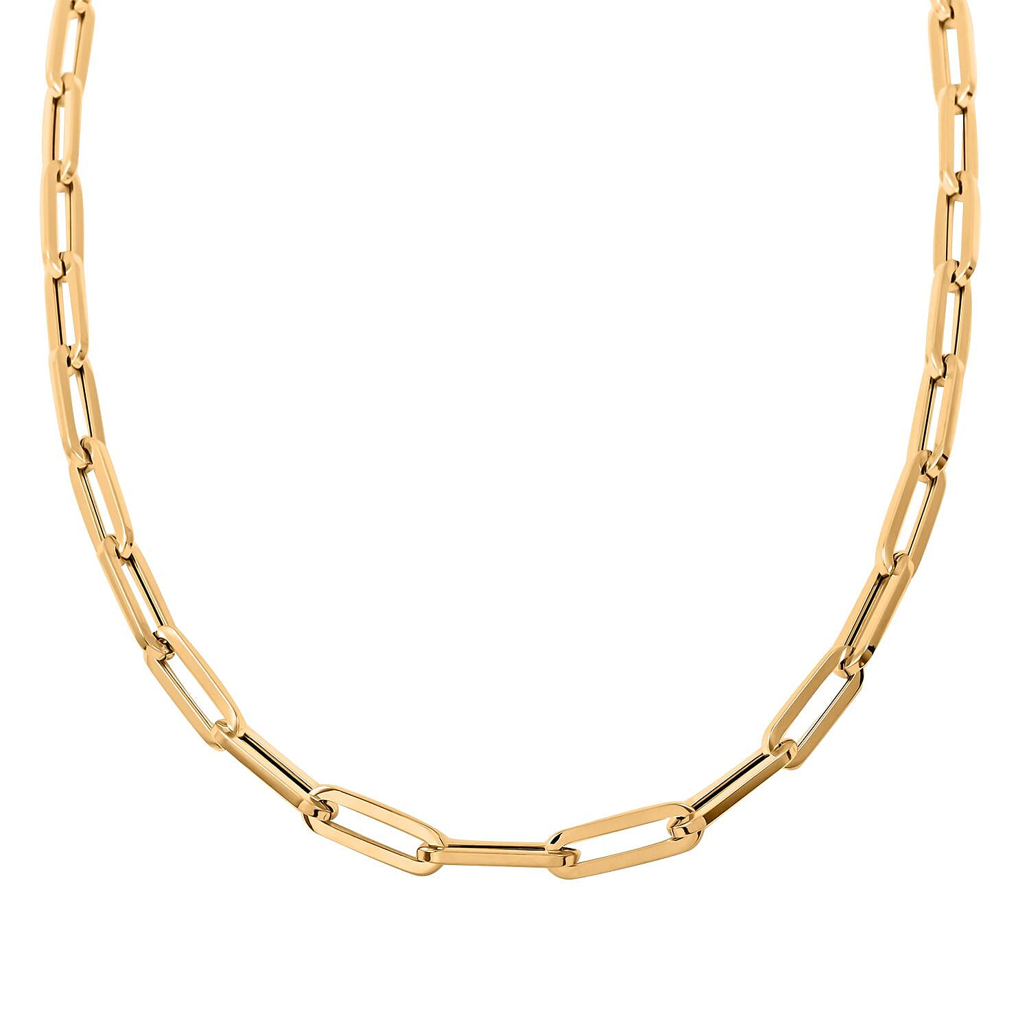 5mm Paper Clip Chain Necklace in 14K Yellow Gold 14.9 Grams 22 Inches