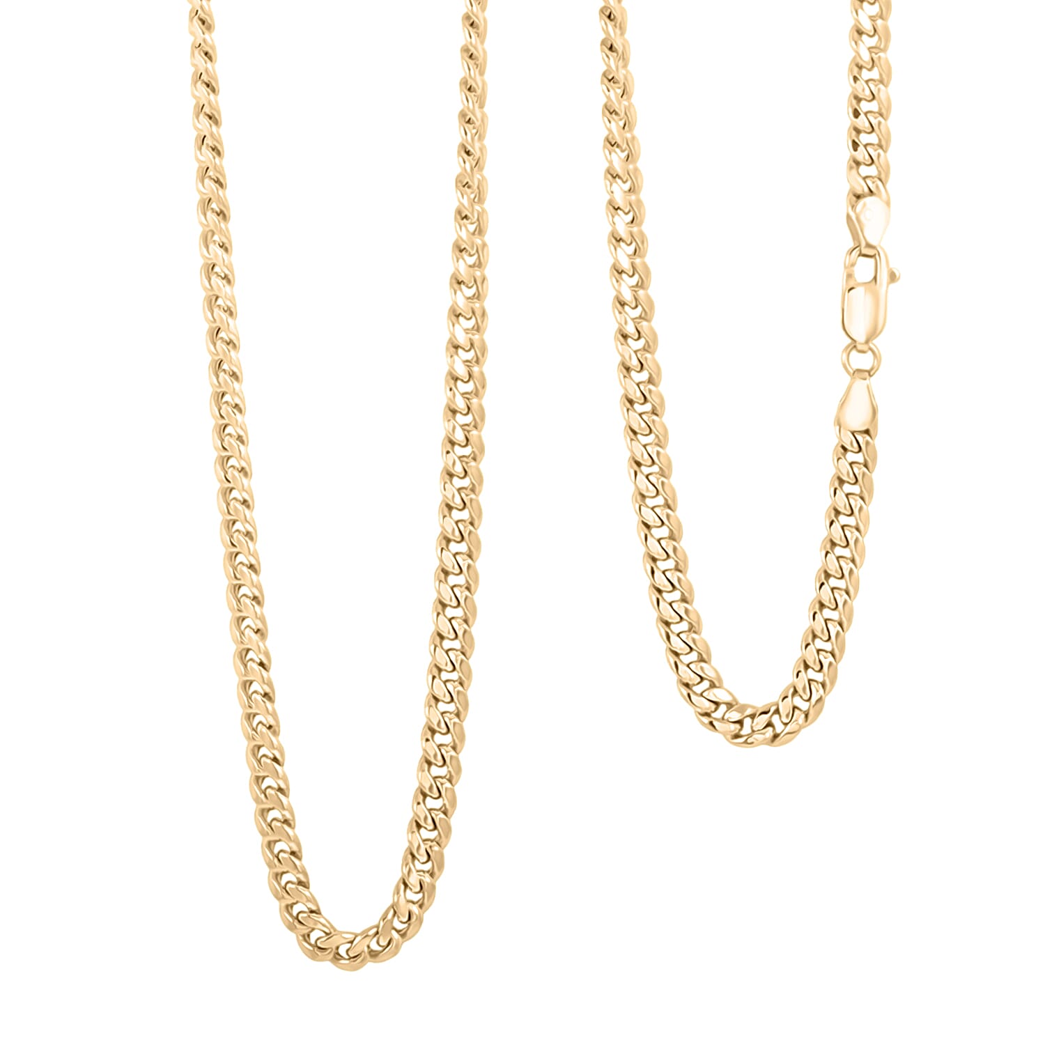 4.5 mm Miami Cuban Necklace in 10K Yellow Gold 22 Inches 11.5 Grams