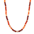 Multi Gemstone Beaded Necklace in Rosetone 18-20 Inches - Sticky add to cart bar