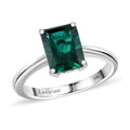 AAA Luxuriant Lab Grown Emerald 2.17 ctw Solitaire Ring in 10K White Gold (Size 10.0) - Sticky add to cart bar