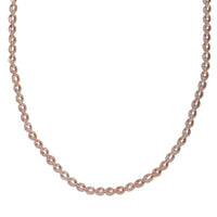 Pink Freshwater Pearl Oval Shape Necklace in 18K Vermeil Yellow Gold Over Sterling Silver 18 Inches