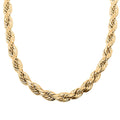 9mm 8-sided Diamond-cut Rope Chain Necklace in 10K Yellow Gold 28 Grams 22 Inches - Sticky add to cart bar