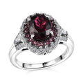 Steven's pick Orissa Rhodolite Garnet, Multi Gemstone Water Ripples Ring in Rhodium Over Sterling Silver (Size 10.0) (Del. In 10-12 Days) 3.25 ctw - Sticky add to cart bar