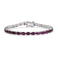Epic Deal Orissa Rhodolite Garnet 16.30 ctw Bracelet in Rhodium Over Sterling Silver (7.25 In)