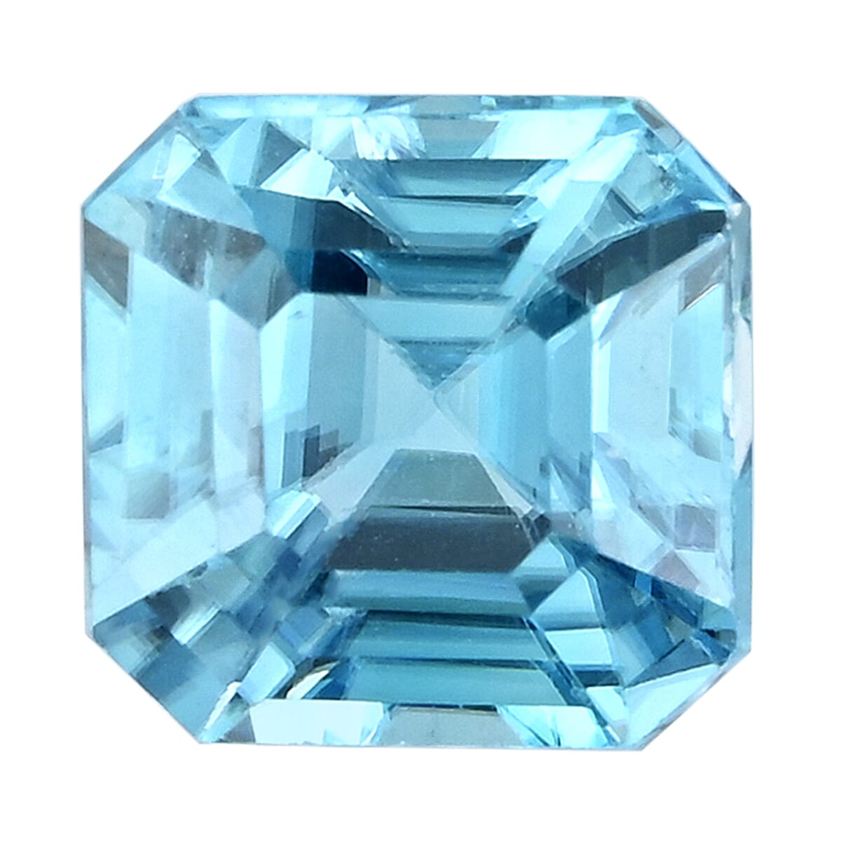 Asscher Cut AAAA Blue Zircon (Sqr 7x7 mm) 2.70 ctw