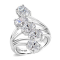 J Francis Embellished with Zirconia by Swarovski Ring in Platinum Over Sterling Silver (Size 5.5) 3.75 ctw - Sticky add to cart bar