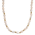 Pink Freshwater Pearl Golden Shoreline Necklace in 18K Vermeil Yellow Gold Over Sterling Silver 18 Inches - Sticky add to cart bar