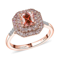 Luxuriant Lab Grown Pink Diamond EF VS and Lab Grown Diamond 1.55 ctw Ring in 10K Rose Gold