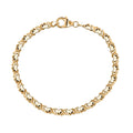 Luxoro Heart Link Bracelet in 10K Yellow Gold (6.50 In) 4.65 Grams - Sticky add to cart bar