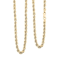3.5mm Rope Chain Necklace in 14K Yellow Gold 8.60 Grams 26 Inches