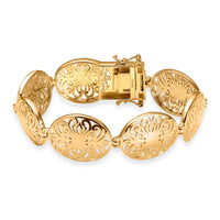 18K Vermeil Yellow Gold Over Sterling Silver Bracelet (6.50 In) 18.40 Grams