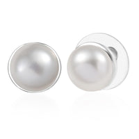D'Joy Freshwater Pearl Stud Earrings in Sterling Silver