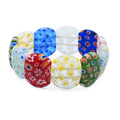 Multi Color Murano Style Stretch Bracelet (6-7In) - Sticky add to cart bar