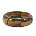 Plain Rectangle Tiger Eye 402.35 ctw Block Stretch Bracelet (6-7In) - Sticky add to cart bar