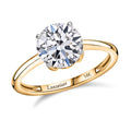 IGI Certified Luxuriant Lab Grown Diamond E-F VS 4.00 ctw Solitaire Ring in 14K Yellow Gold (Size 4.5) - Sticky add to cart bar