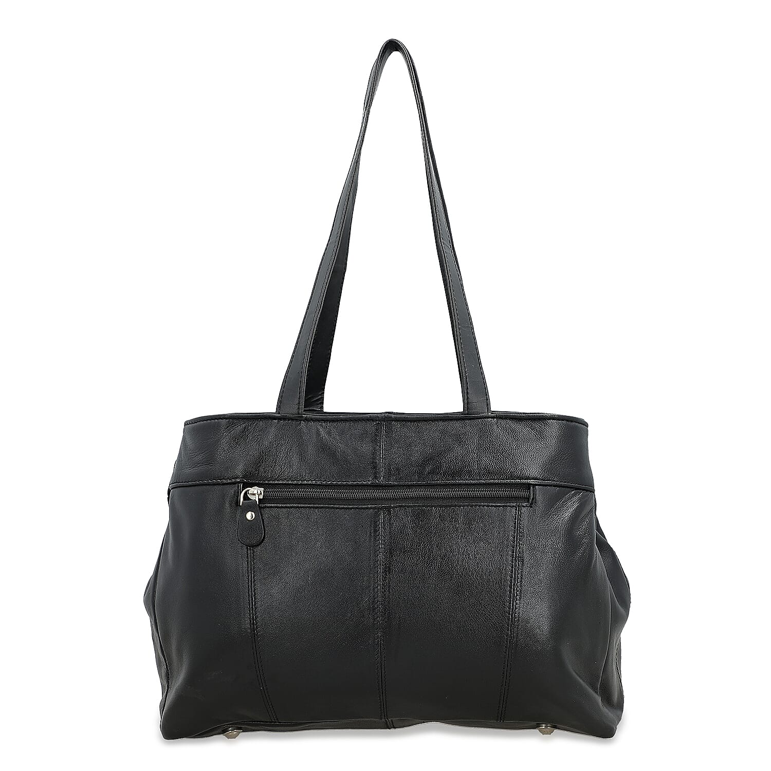 Black Genuine Leather Bag with Shoulder Strap