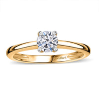 Luxuriant Lab Grown Diamond E-F VS 0.50 ctw Solitaire Ring in 18K Vermeil Yellow Gold Over Sterling Silver (Size 11.0)