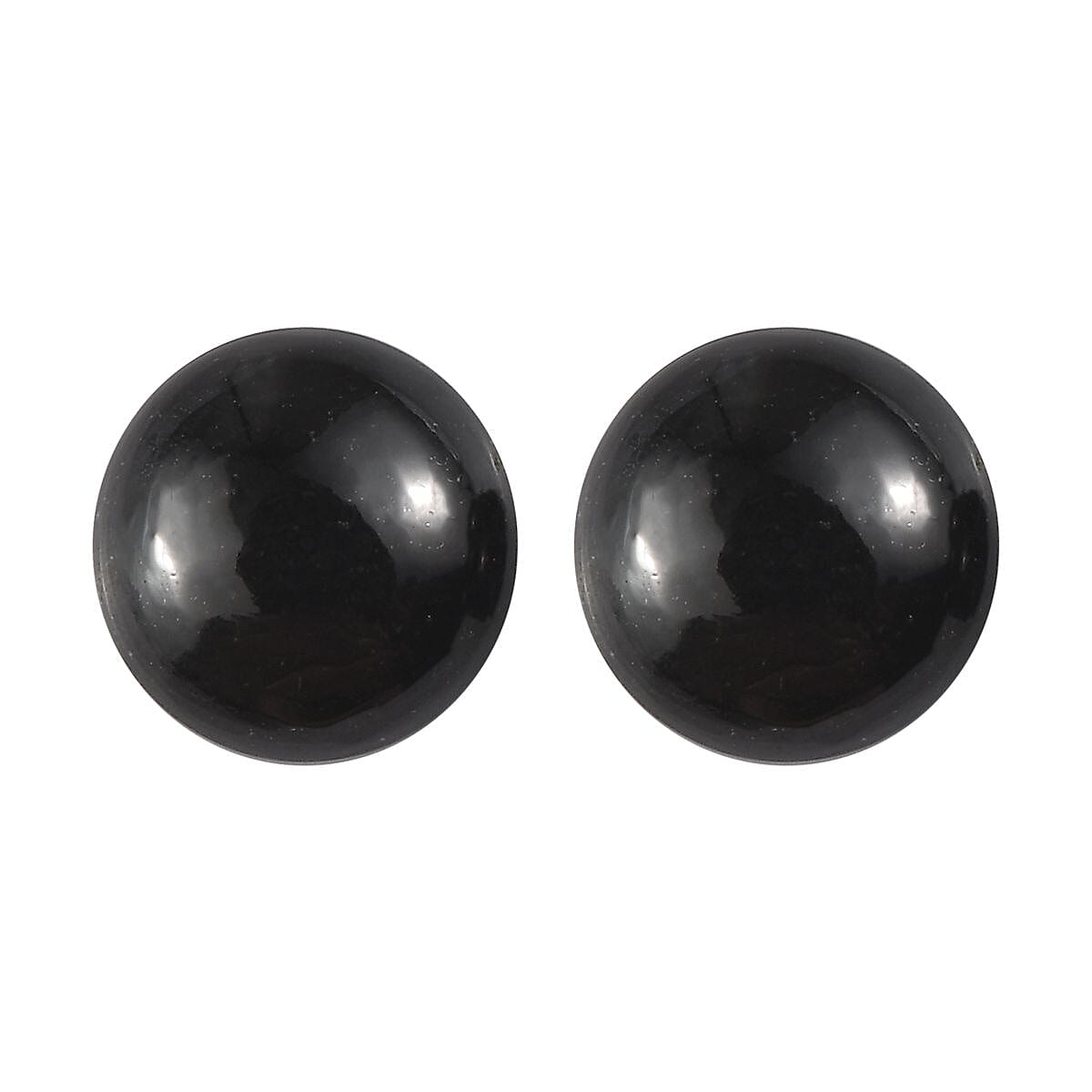 Black Tourmaline Set of 2 (Rnd 6 mm) 1.85 ctw Loose Gemstone