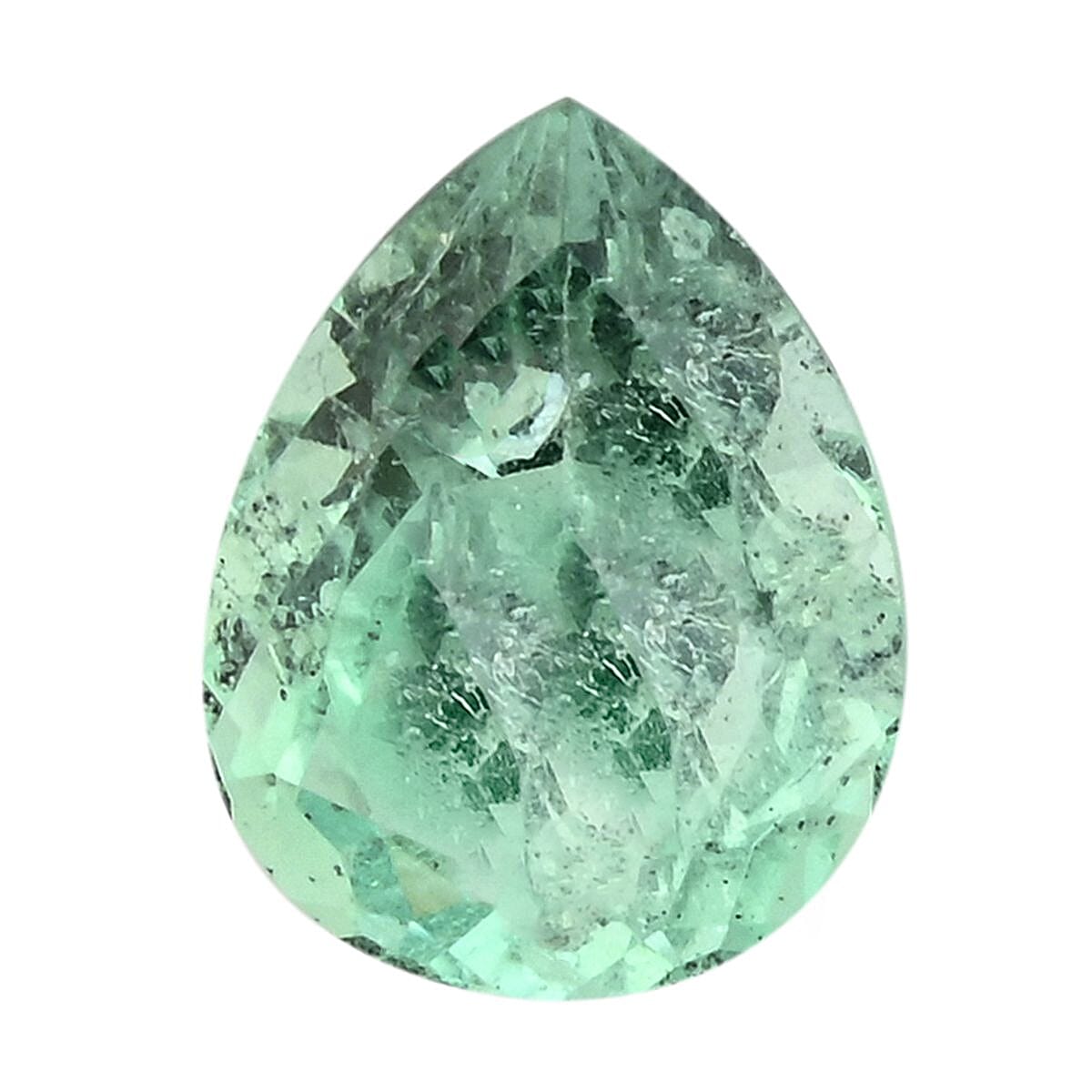 AAA Boyaca Colombian Mint Emerald (Pear Free Size) 1.50 ctw