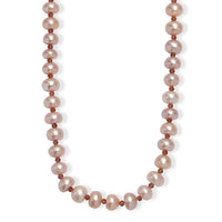 Pink Freshwater Pearl and Orissa Rhodolite Garnet 10.00 ctw Necklace in 18K Vermeil Rose Gold Over Sterling Silver 18 Inches