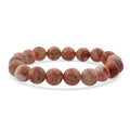 Red Mesh Work Jasper Beaded 145.00 ctw Stretch Bracelet - Sticky add to cart bar