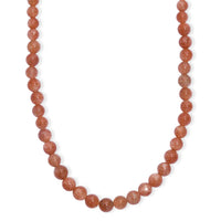 D'Joy AAA Golden Sunstone Beaded Necklace in 18K Vermeil YG Over Sterling Silver 110.00 ctw (18-20 inches)