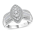D'Joy Diamond Marquise Cluster Ring in Sterling Silver - Sticky add to cart bar