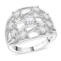 EverTrue Lab Created White Sapphire 2.30 ctw Ring in Platinum Bond (Size 10.0) - Sticky add to cart bar