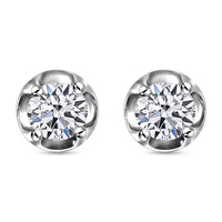D'Joy Lab Grown Diamond I2 0.20 ctw Earrings in 18K Vermeil Rose Gold Over Sterling Silver