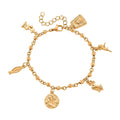 Faith & Symbol Charm Bracelet in ION Plated YG Stainless Steel (7.5-9.5In) - Sticky add to cart bar