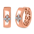 Luxuriant Lab Grown Diamond E-F VS Hoop Earrings in 18K Vermeil Rose Gold Over Sterling Silver 0.20 ctw - Sticky add to cart bar