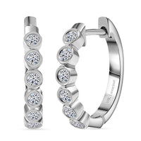 10K White Gold Luxuriant Lab Grown Diamond (E-F, VS) Hoop Earrings 0.50 ctw