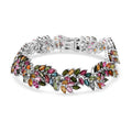 D'Joy Multi-Tourmaline 17.20 ctw Bracelet in Rhodium Over Sterling Silver (6.50 In) - Sticky add to cart bar
