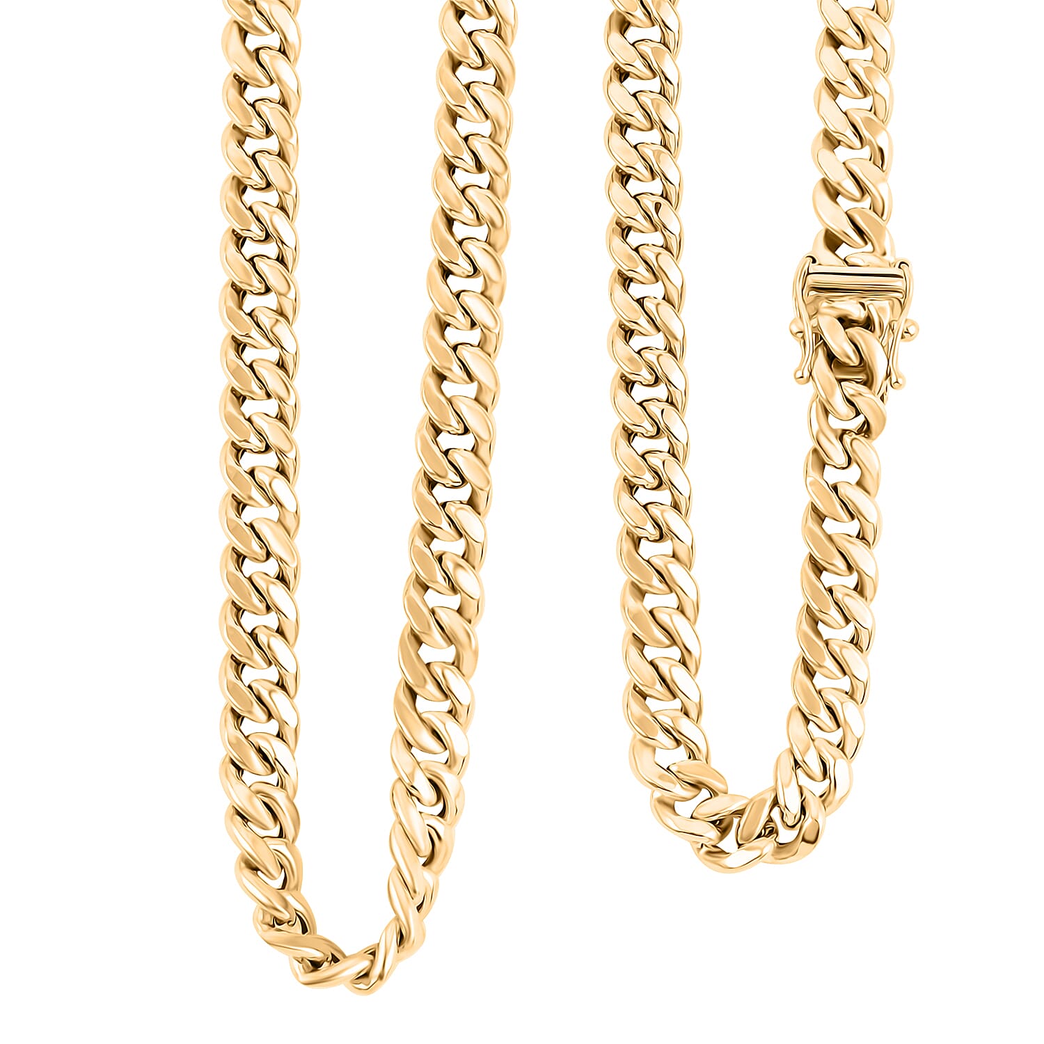 6.7mm Miami Cuban Chain Necklace in 10K Yellow Gold 20.4 Grams 19.40 Inches