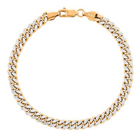 Italian 14K YG Over and Sterling Silver Chain Bracelet (8.00 In) (14.52 g)