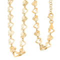 Italian Radiant Hearts Chain Necklace in 14K Yellow Gold Over Sterling Silver 6.20 Grams 18 Inches - Sticky add to cart bar