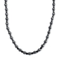 Shungite and Hematite 480.00 ctw Beaded Carved Necklace in Silvertone 20 Inches - Sticky add to cart bar